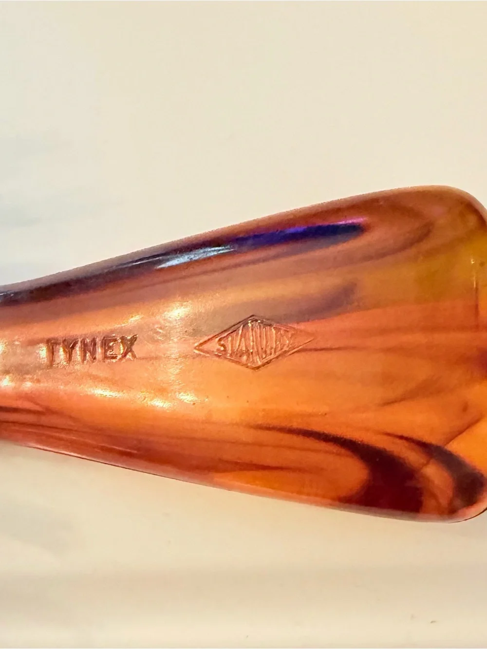 Vintage Stanley Tynex Short Paddle Hair Brush Amber Tortoiseshell 5.75”